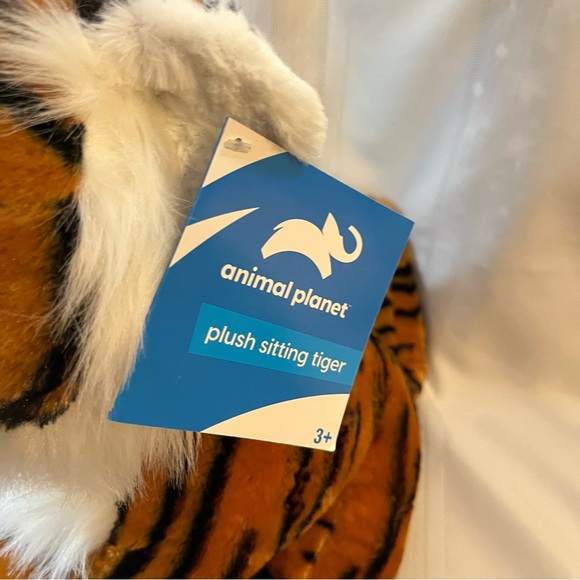 Animal Planet Plush Kids 14 inch Sitting Tiger Stuffed Animal - Picture 7 of 14